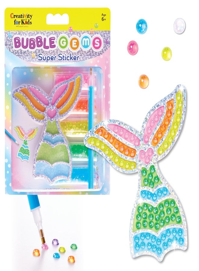 Creativity for Kids Bubble Gem Super Sticker: Mermaid, Crafts and Gifts for Girls, Mini Diamond Painting Kits for Kids, Small Mermaid Gifts and Easter Basket Stuffers, Crafts for Girls (Ages 6+) - Image 1